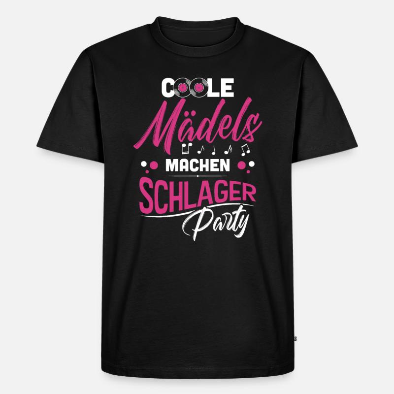 Schlager Mädels - Männer Premium Bio T-Shirt - Schwarz