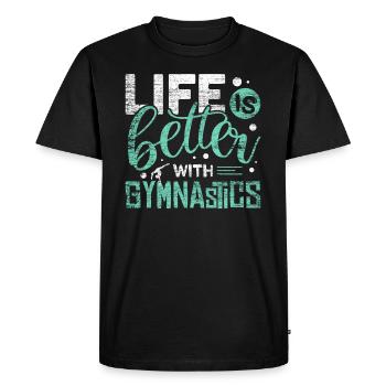 gymnastique - T-shirt Premium bio Homme - noir - Devant - Nico (187cm)