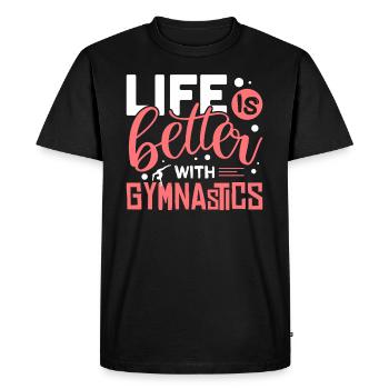 do gymnastics - Men's Premium Organic T-Shirt - black - Front - Nico (187cm)