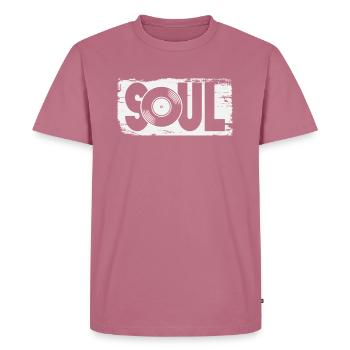 Soul Music - Men's Premium Organic T-Shirt - mauve - Front - Nico (187cm)