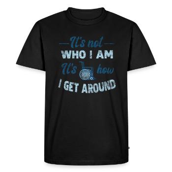 fauteuil roulant - T-shirt Premium bio Homme - noir - Devant - Nico (187cm)