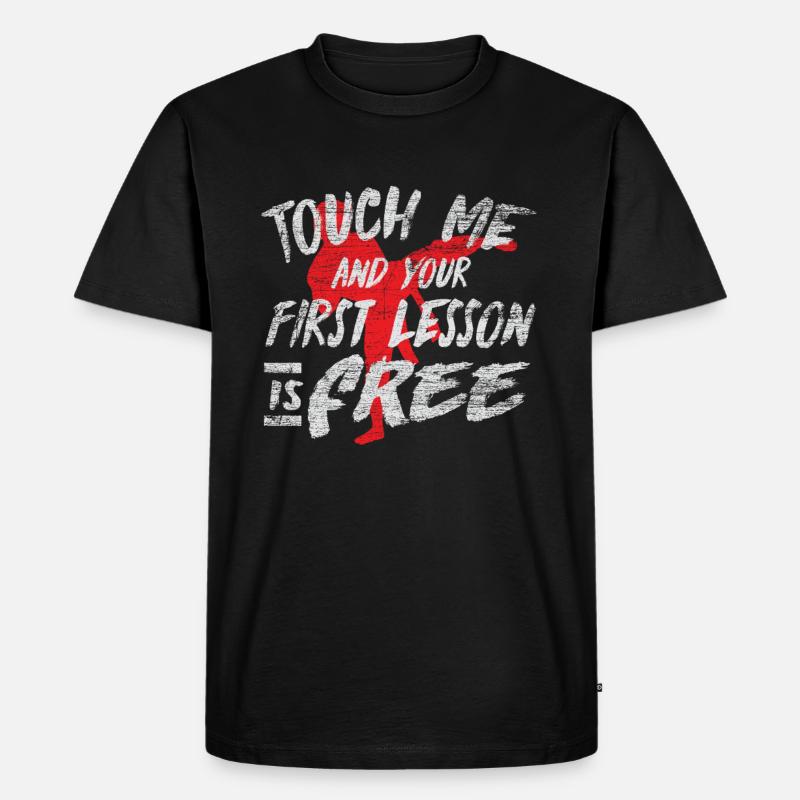 Karate - Männer Premium Bio T-Shirt - Schwarz
