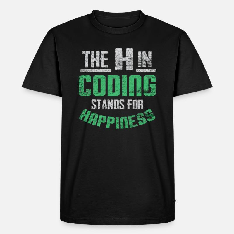 Programmieren - Männer Premium Bio T-Shirt - Schwarz