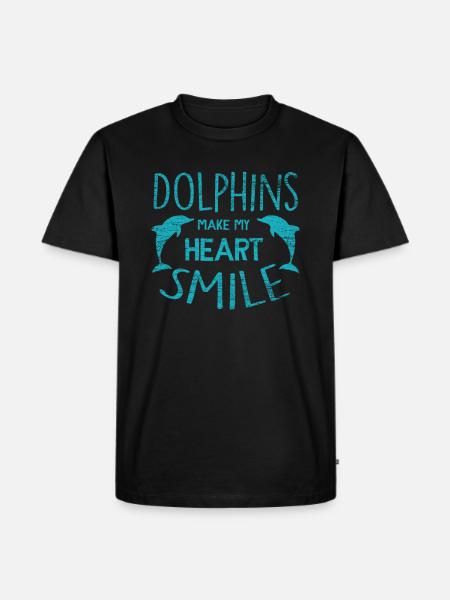 Delfin - Männer Premium Bio T-Shirt - Schwarz