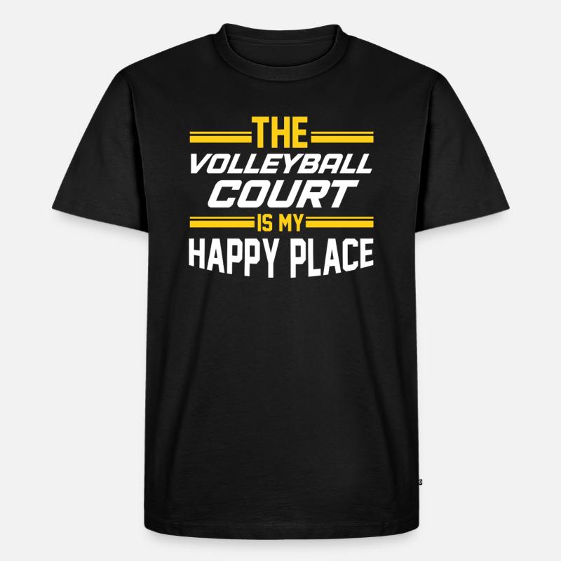 Volleyball - Männer Premium Bio T-Shirt - Schwarz