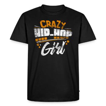 Fille de hip hop - T-shirt Premium bio Homme - noir - Devant - Nico (187cm)