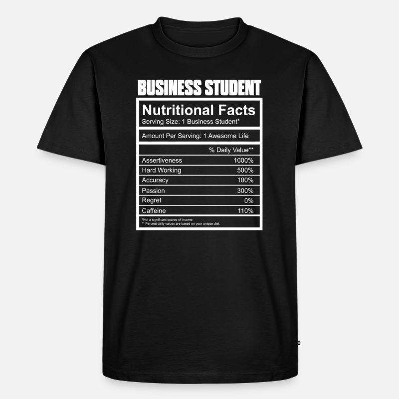 BWL Student - Männer Premium Bio T-Shirt - Schwarz