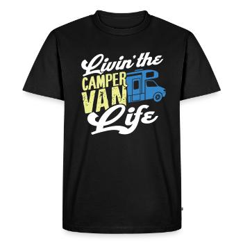Camping-car - T-shirt Premium bio Homme - noir - Devant - Nico (187cm)