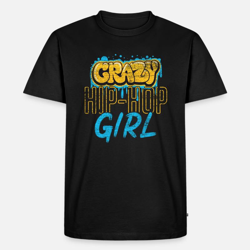 Hip Hop Mädchen - Männer Premium Bio T-Shirt - Schwarz