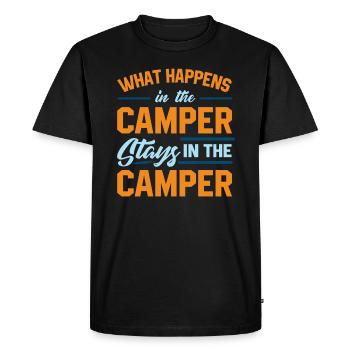 Caravane de camping-car - T-shirt Premium bio Homme - noir - Devant - Nico (187cm)
