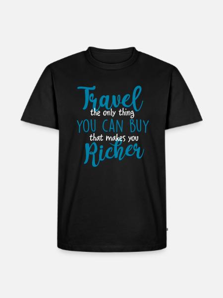 to travel - Men's Premium Organic T-Shirt - black