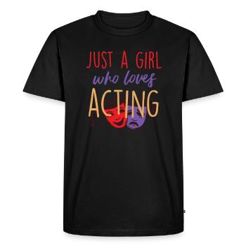Actrice - T-shirt Premium bio Homme - noir - Devant - Nico (187cm)