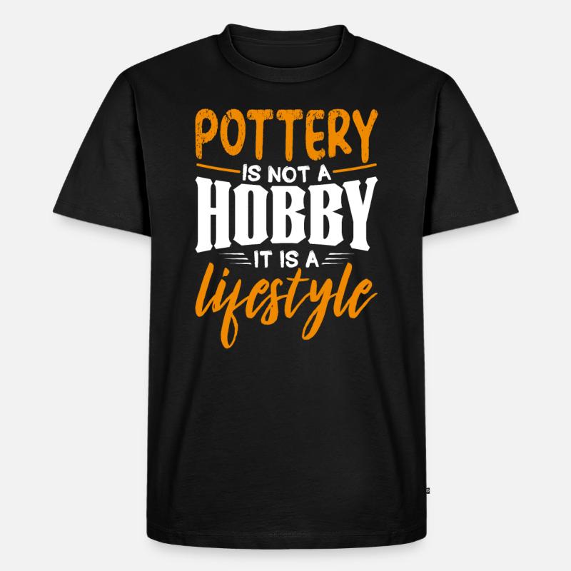 Töpfern - Männer Premium Bio T-Shirt - Schwarz