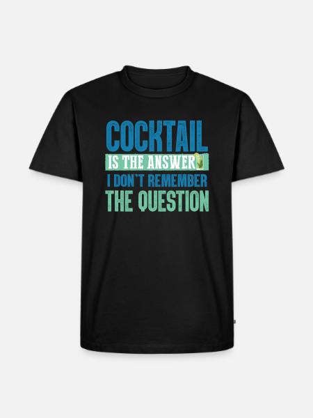 cocktails - Men's Premium Organic T-Shirt - black