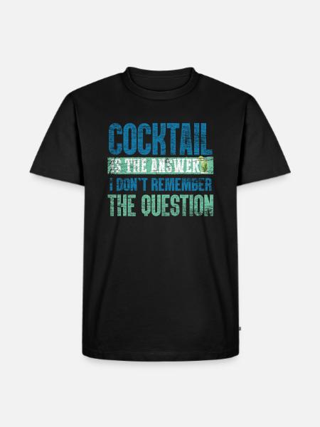 Cocktail bar - Men's Premium Organic T-Shirt - black