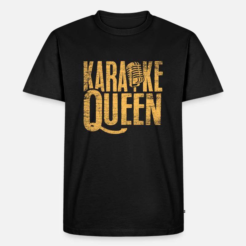 Karaoke - Männer Premium Bio T-Shirt - Schwarz