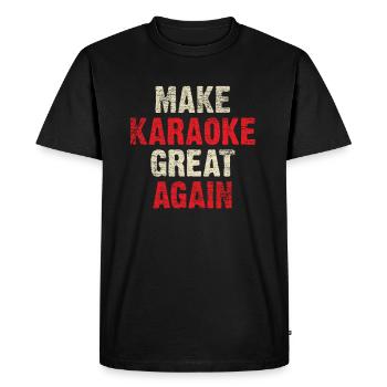 Karaoke - Men's Premium Organic T-Shirt - black - Front - Nico (187cm)