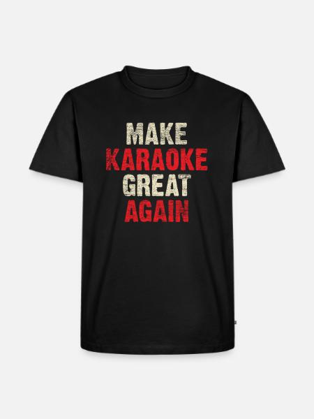 Karaoke - Men's Premium Organic T-Shirt - black
