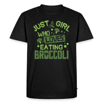 brocoli - T-shirt Premium bio Homme - noir - Devant - Nico (187cm)