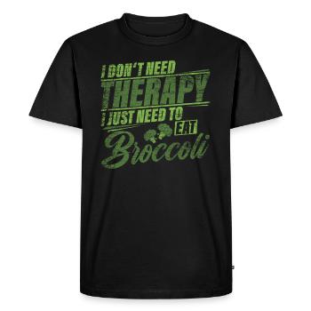 brocoli - T-shirt Premium bio Homme - noir - Devant - Nico (187cm)
