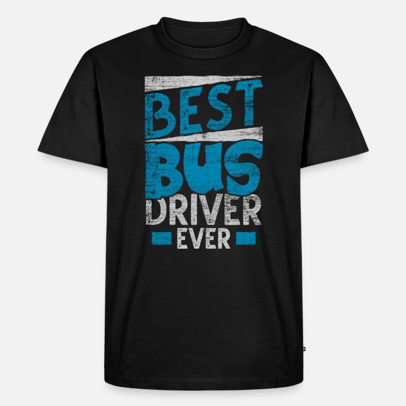 Busfahrer - Männer Premium Bio T-Shirt - Schwarz