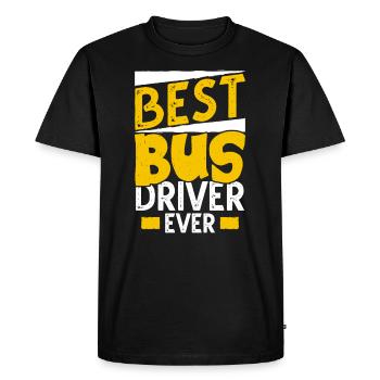 conducteur - T-shirt Premium bio Homme - noir - Devant - Nico (187cm)