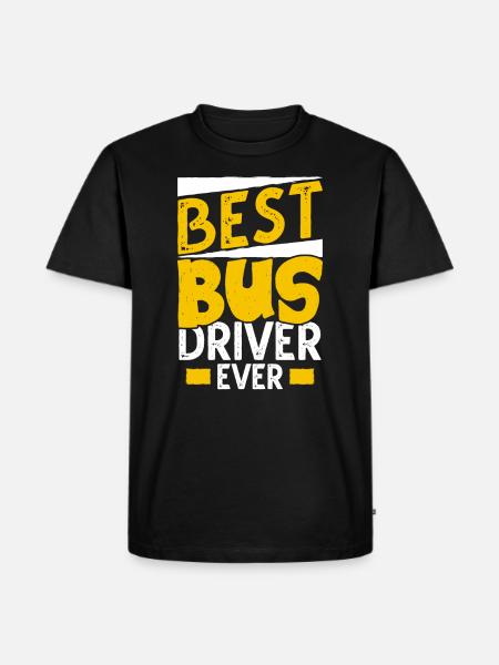 bus driver - Men's Premium Organic T-Shirt - black