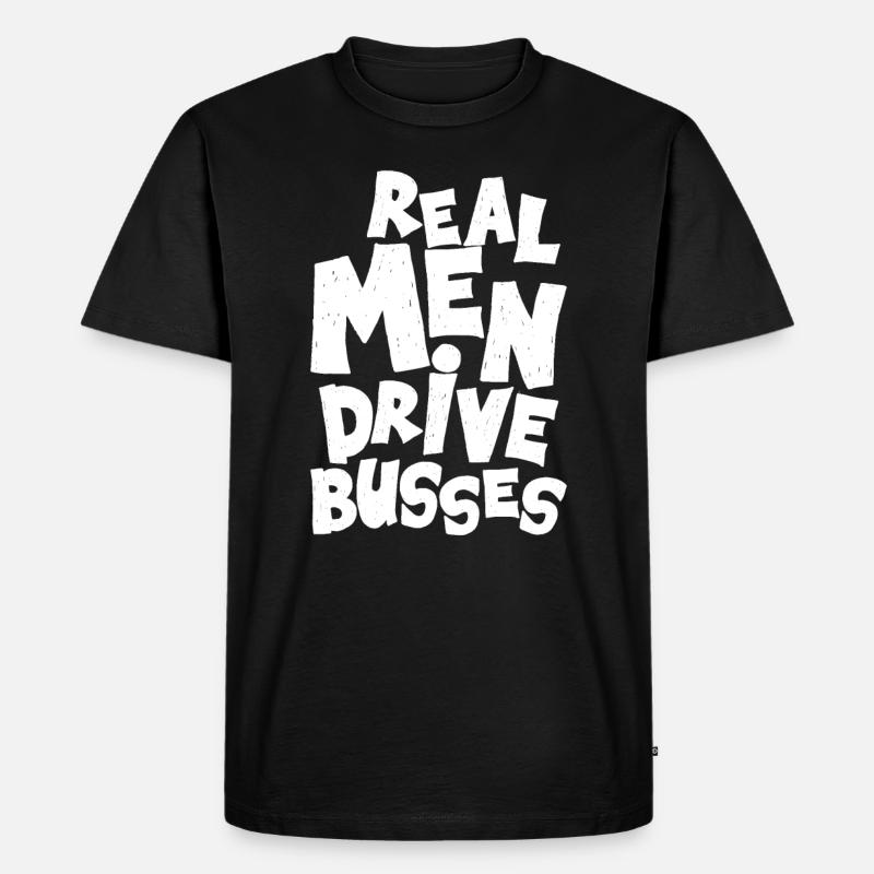 Busfahrer - Männer Premium Bio T-Shirt - Schwarz