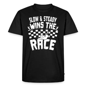 slug - Men's Premium Organic T-Shirt - black - Front - Nico (187cm)