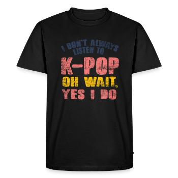 K-Pop - Men's Premium Organic T-Shirt - black - Front - Nico (187cm)