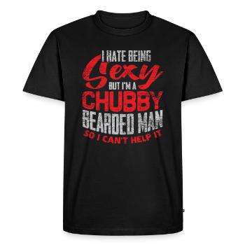 Sexy beard and thick - Men's Premium Organic T-Shirt - black - Front - Nico (187cm)