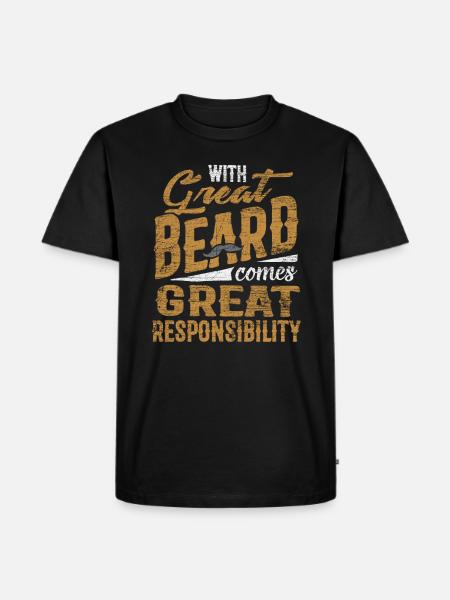 beard - Men's Premium Organic T-Shirt - black