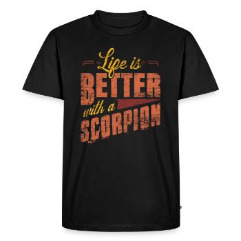 Scorpion - T-shirt Premium bio Homme - noir - Devant - Nico (187cm)