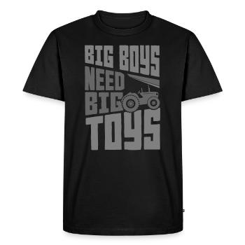 tractor - Men's Premium Organic T-Shirt - black - Front - Nico (187cm)