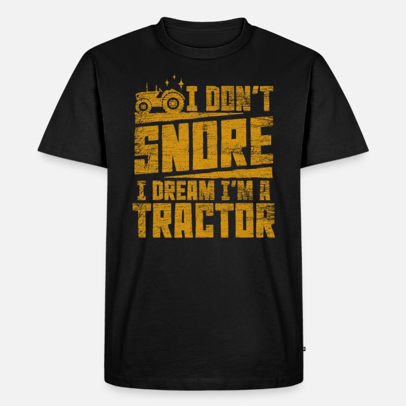 Traktor - Männer Premium Bio T-Shirt - Schwarz