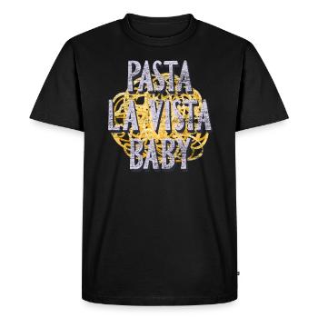 pâtes - T-shirt Premium bio Homme - noir - Devant - Nico (187cm)