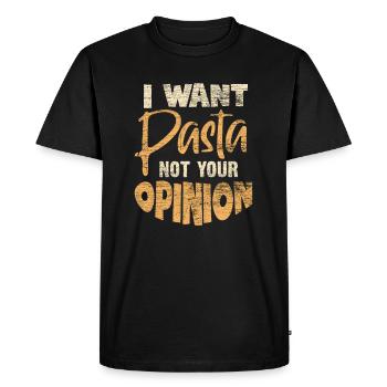 pâtes - T-shirt Premium bio Homme - noir - Devant - Nico (187cm)