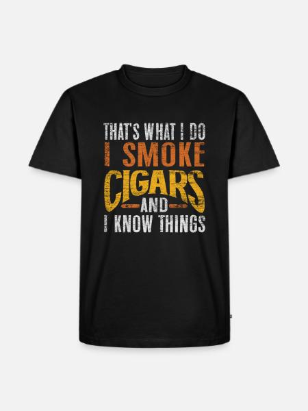 cigars - Men's Premium Organic T-Shirt - black