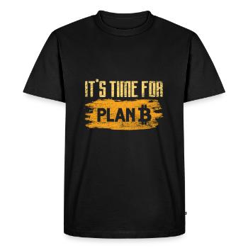 Bitcoin - T-shirt Premium bio Homme - noir - Devant - Nico (187cm)