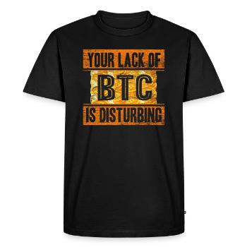 Bitcoin - T-shirt Premium bio Homme - noir - Devant - Nico (187cm)