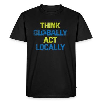 Le changement climatique - T-shirt Premium bio Homme - noir - Devant - Nico (187cm)