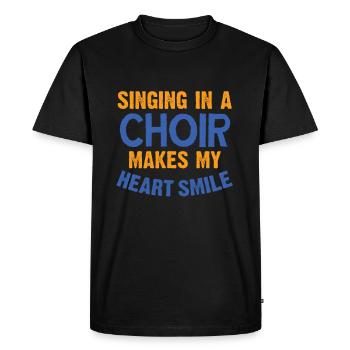 Chanteur de choeur chantant - T-shirt Premium bio Homme - noir - Devant - Nico (187cm)