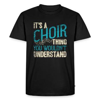 Chorale chantant gospel chanteur - T-shirt Premium bio Homme - noir - Devant - Nico (187cm)