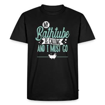 bathtub - Men's Premium Organic T-Shirt - black - Front - Nico (187cm)