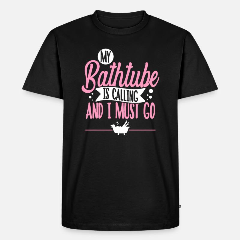Badewanne - Männer Premium Bio T-Shirt - Schwarz
