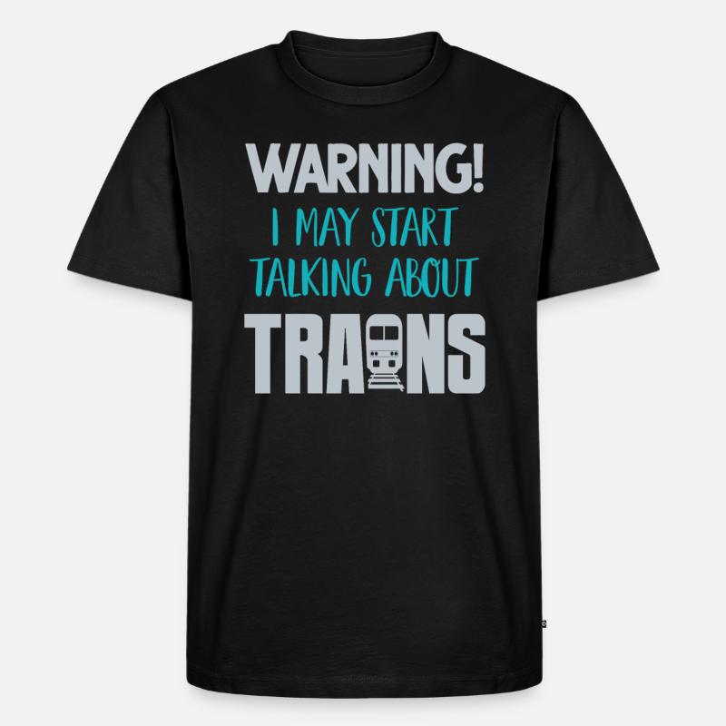 Züge - Männer Premium Bio T-Shirt - Schwarz
