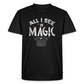 Magic magician - Men's Premium Organic T-Shirt - black - Front - Nico (187cm)