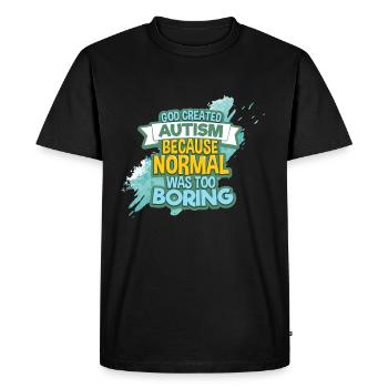 autism - Men's Premium Organic T-Shirt - black - Front - Nico (187cm)