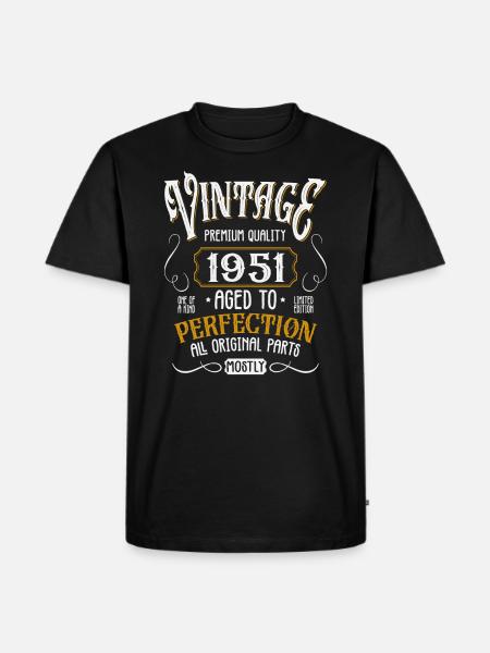 Birthday born in 1951 - Men's Premium Organic T-Shirt - black