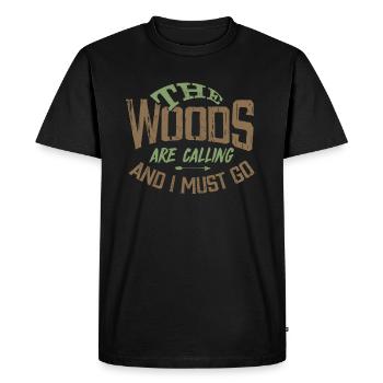 forêt - T-shirt Premium bio Homme - noir - Devant - Nico (187cm)